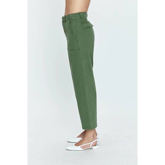 NEW PISTOLA sophia wide leg utility ankle pants in basil - Picture 2 of 4